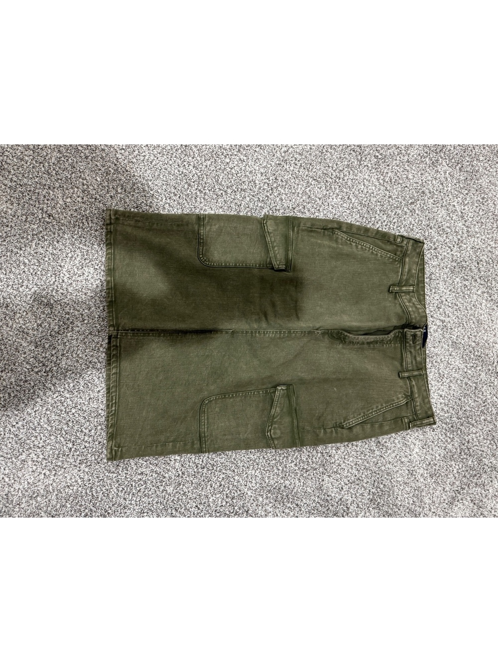 GAP Denim Women’s Size 10/30 Olive Green Cargo Midi Skirt Utility Y2K